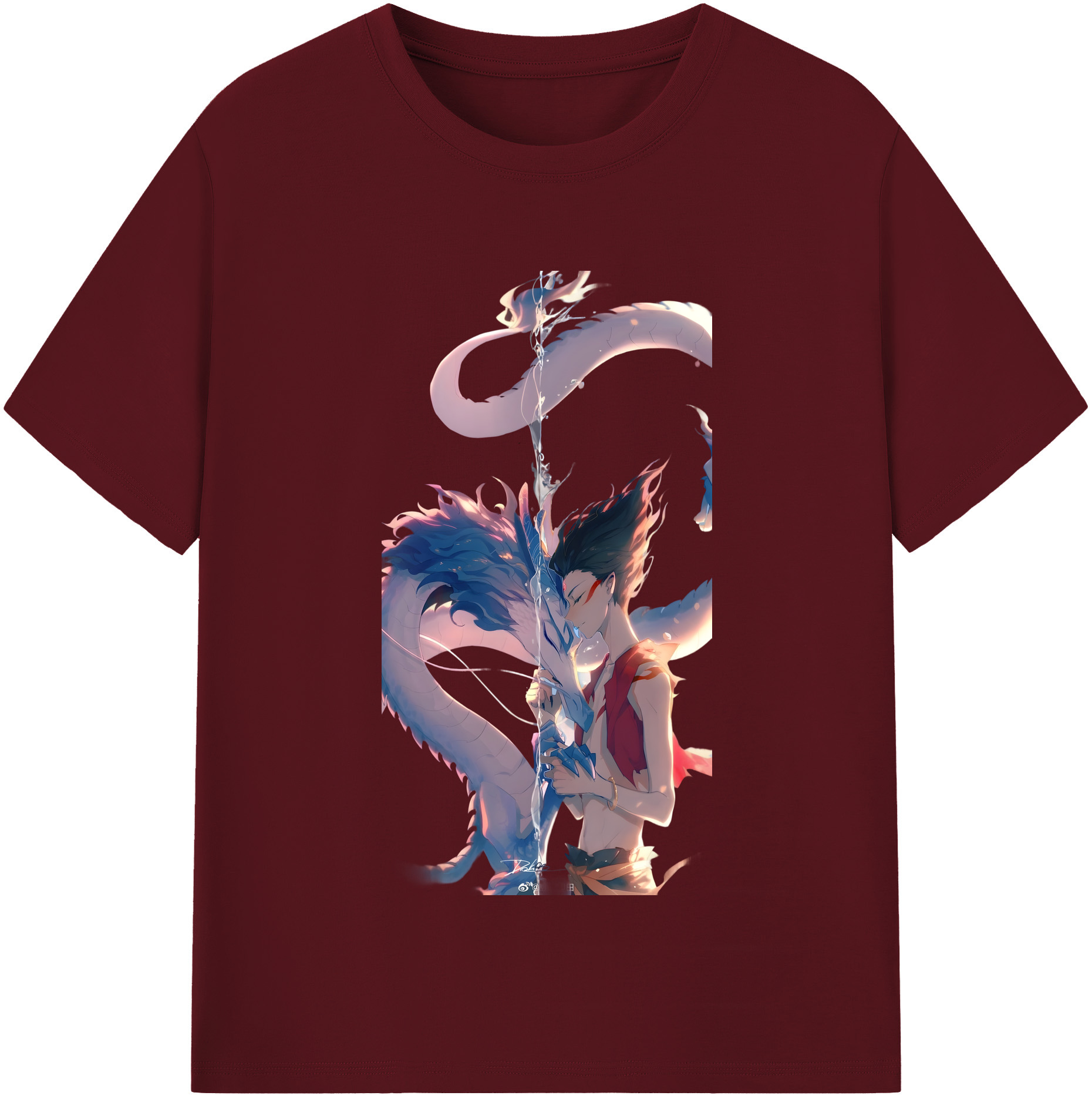 （画像用） Ne Zha 2 ナタ 魔童の大暴れ 綿100％半袖Tシャツ（フロントプリント）